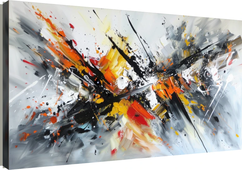 Dynamic Abstract Expressionist Canvas Art wall art print | PrintPosters.in