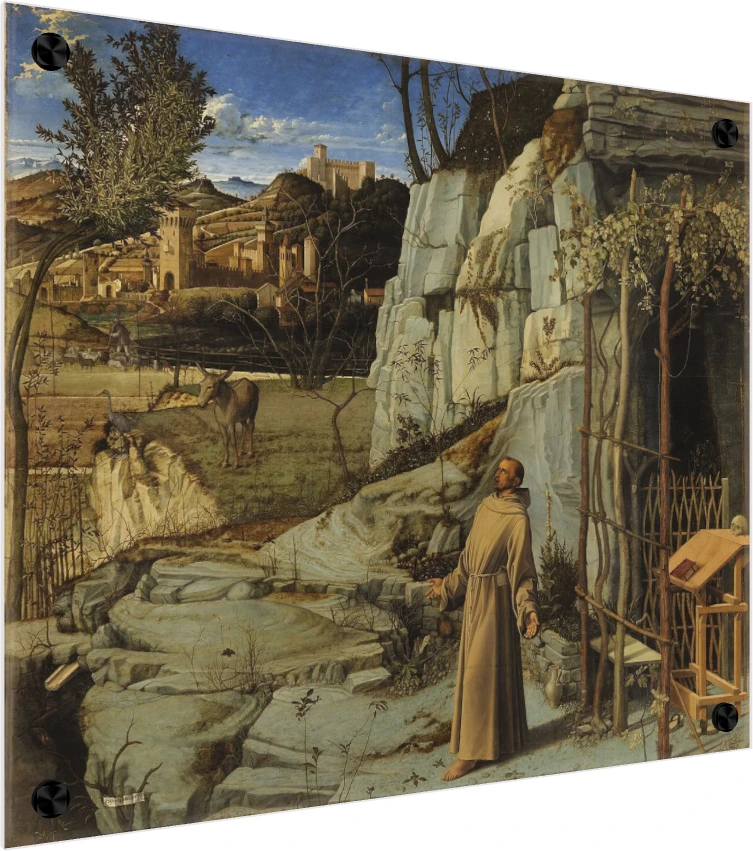 St Francis in Ecstasy Bellini Canvas Print wall art print — acrylic preview | PrintPosters.in