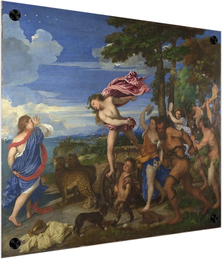 Bacchus and Ariadne Titian Canvas Print wall art print — acrylic preview | PrintPosters.in