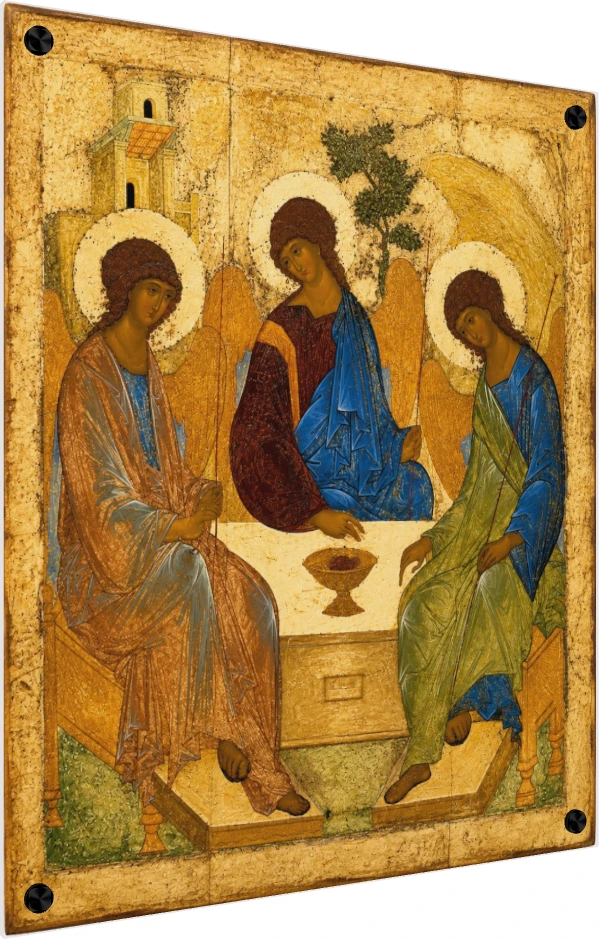 Holy Trinity Rublev Icon Canvas Print wall art print — acrylic preview | PrintPosters.in