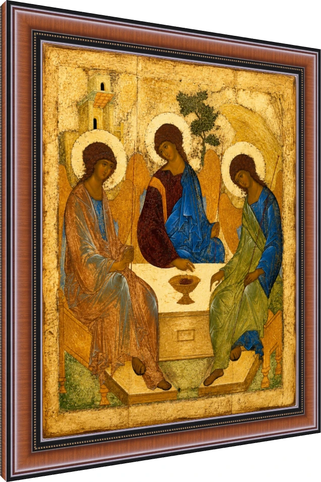 Holy Trinity Rublev Icon Canvas Print wall art print — photo frame preview | PrintPosters.in