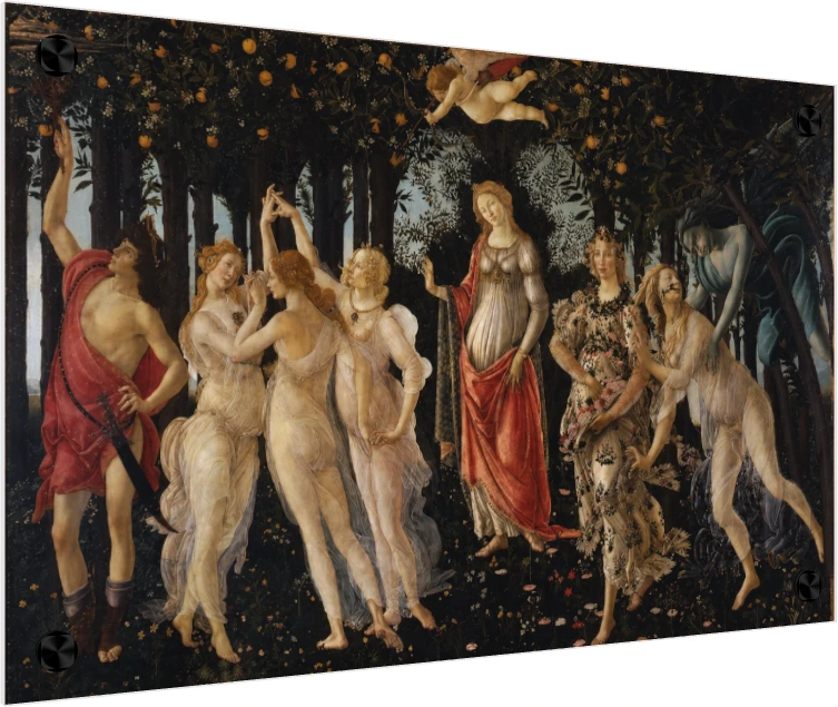Primavera by Sandro Botticelli Canvas Print wall art print — acrylic preview | PrintPosters.in