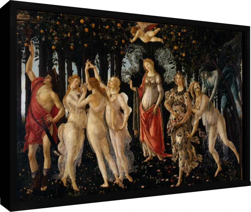 Primavera by Sandro Botticelli Canvas Print wall art print — floater frame preview | PrintPosters.in
