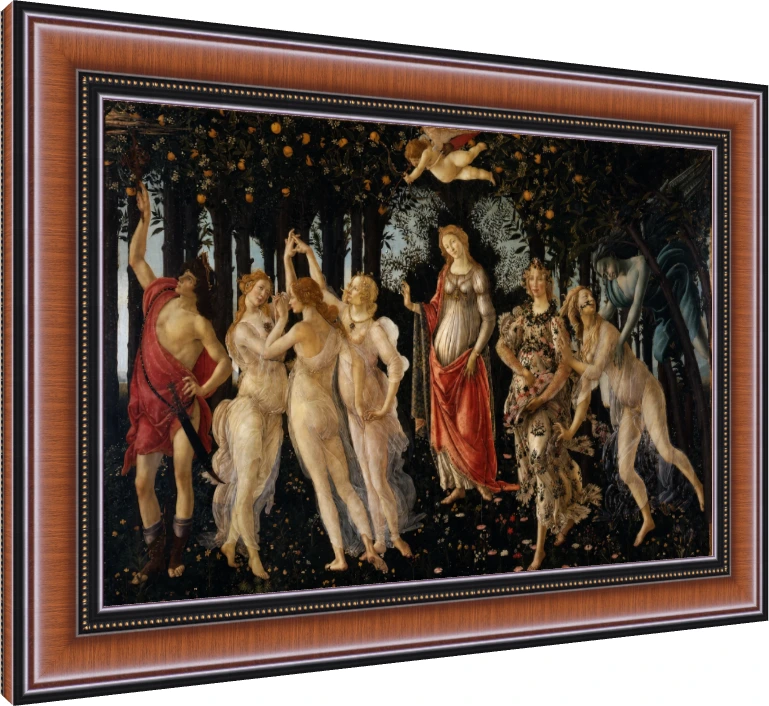 Primavera by Sandro Botticelli Canvas Print wall art print — photo frame preview | PrintPosters.in