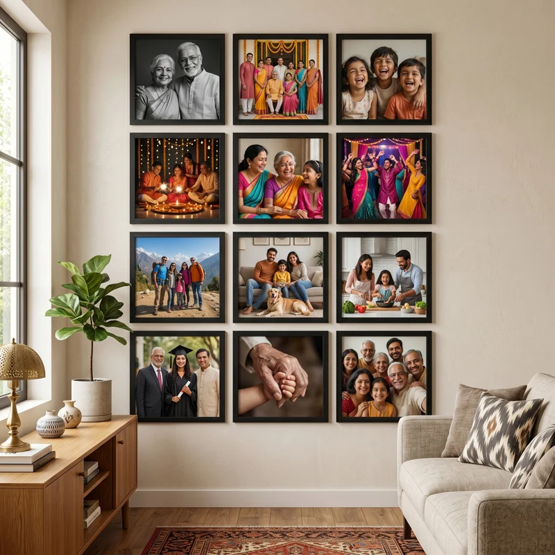 Modern Family Memories Grid – 12 Photo Frame Bundle photo frame bundle reference preview
